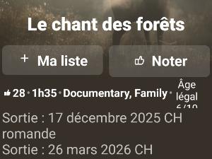 Le chant des for�ts 