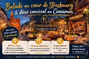 Balade �  Strasbourg & d�ner  Indien au CINNAMON