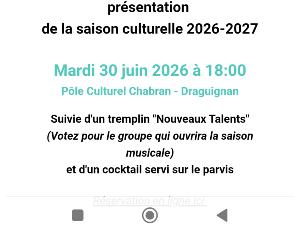 Saison culturelle et cocktail