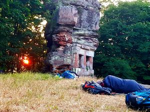 bivouac du 14 aout et  baignade