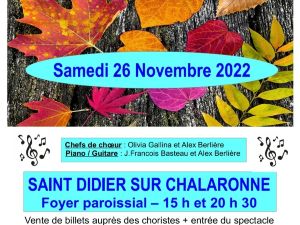 Concert chorale St Didier sur chalaronne 