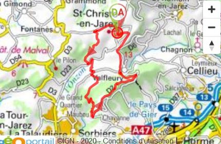 Rando 20 km autour de Saint-Christo-en-Jarez (42)