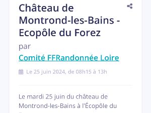 Rando guide chteau de montrond les bains  lEco