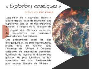 Confrence de Cosmologie