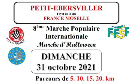 Marche d'halloween 15 km a Petit-Ebersviller