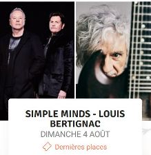 FAV Concerts Bertignac / Simple Minds