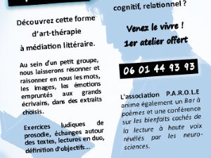 Atelier de lecture  haute voix pour adultes