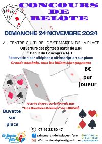 Concours de belote  St Martin de la Place