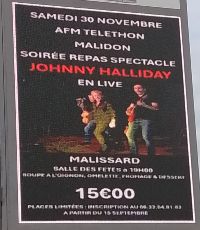 Repas spectacle Johnny Halliday