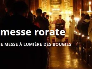 messe Rorate  la lumiere des bougies