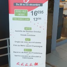 Caftria Leclerc  Saint Gilles. Menu spcial Noel