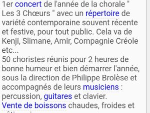 Concert 50 choristes nerac