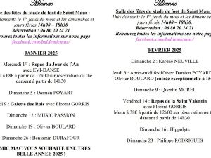 Ths dansants   -   Planning  Fvrier 25