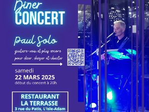 Concert + grignotage/dner : Paul Solo