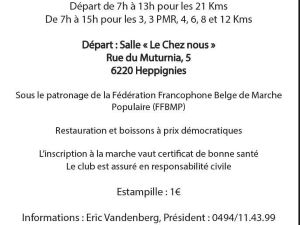Marche fdrale 21km Heppignies 9h